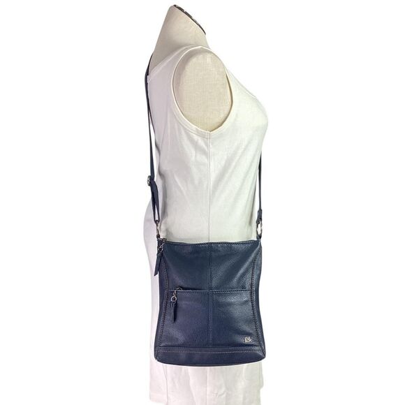The Sak Crossbody Bag Medium Blue Pebbled Leather Lucia Adjustable Strap Purse - Picture 1 of 12